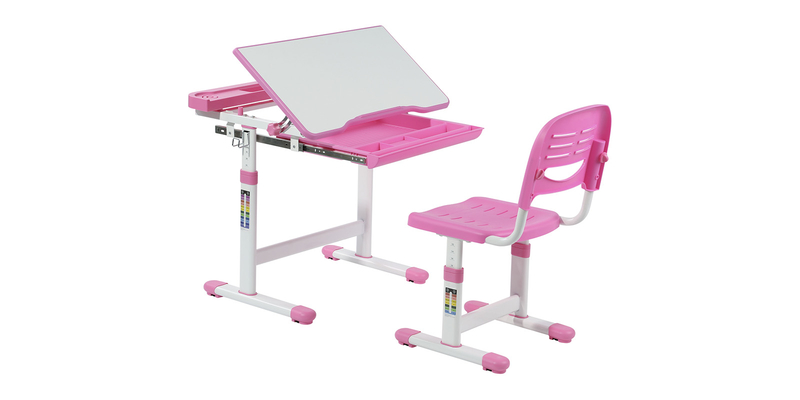 Детская парта Cantare комплект парта + стул (белый/розовый)