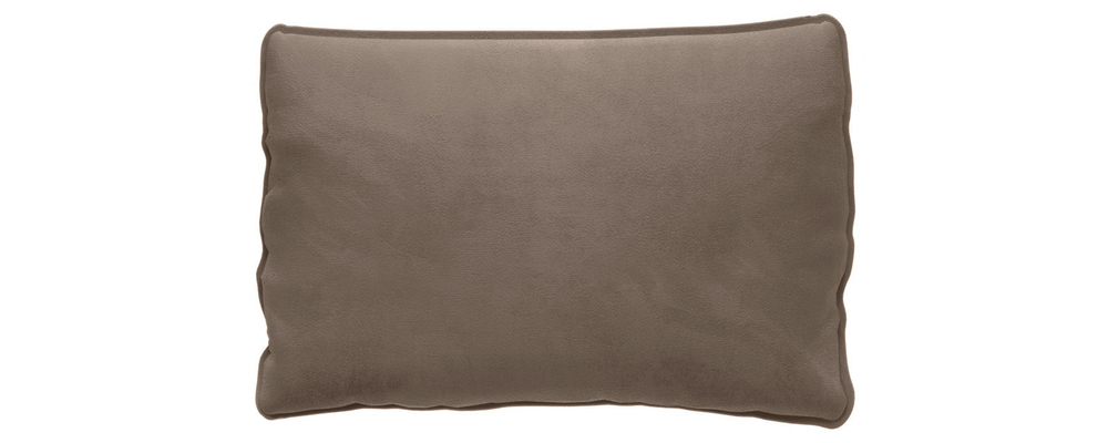 Декоративная подушка Портленд Приспинная 87х56 см Soft тёмно-бежевый (Вел-флок)