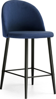 Амизуре темно-синий / черный матовый Барный стул