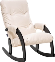 Кресло-качалка Модель 67 Венге текстура, к/з Varana cappuccino