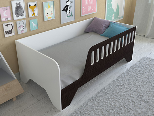 Детская кровать  Кровать Астра 13 Белый/Венге