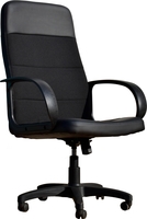 Офисное кресло Office Lab standart-1581 Эко кожа черный / ткань