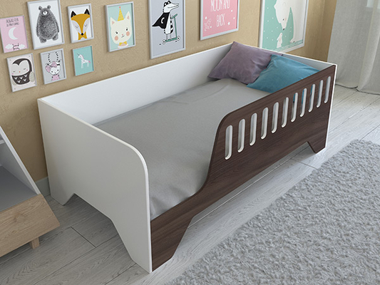 Детская кровать  Кровать Астра 13 Белый/Дуб Шамони