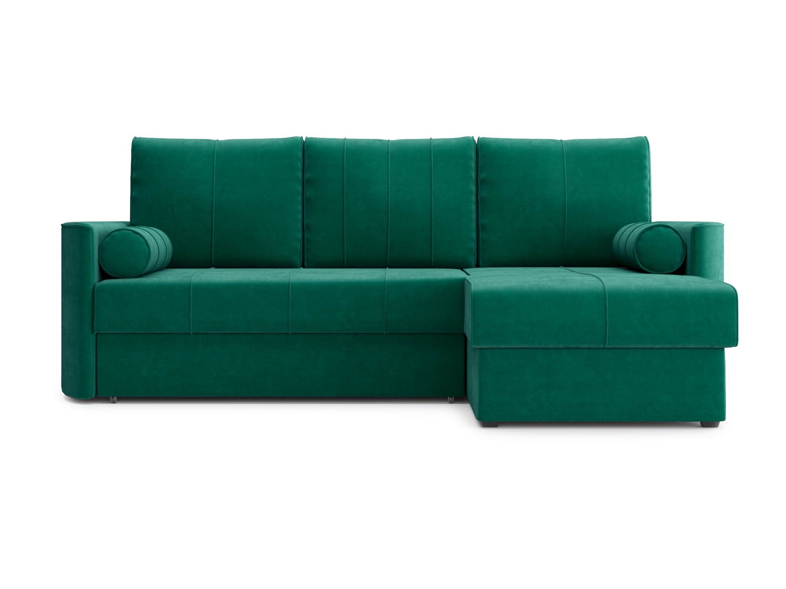 Угловой диван зеленый велюр